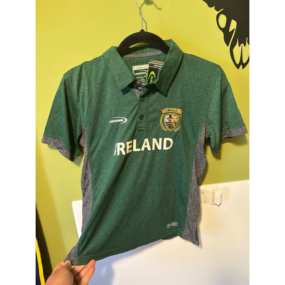 YOUTH LANSDOWNE IRELAND RUGBY SHIRT POLO 9/10 YEARS